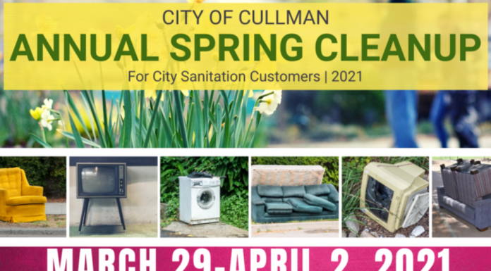 Reminder: Cullman Spring Cleanup next week!