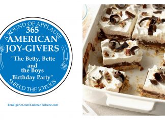 365 AMERICAN JOY-GIVERS for 2021: Betty, Bette and The Boys Birthday Party