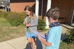 East Elementary fifth grade classes use Easter egg hunt to reinforce language lesson