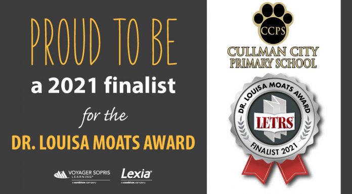 Cullman Primary School named 2021 finalist for Dr. Louisa Moats Award