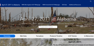 National Weather Service unveils webpage commemorating April 27, 2011 severe weather outbreak