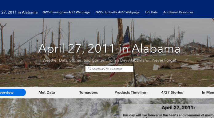 National Weather Service unveils webpage commemorating April 27, 2011 severe weather outbreak