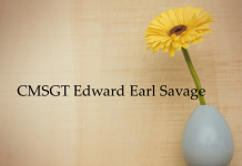 Obituary: CMSGT Edward Earl Savage