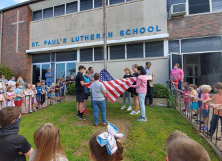 St. Paul’s Lutheran School receives flag flown over U.S. Capitol