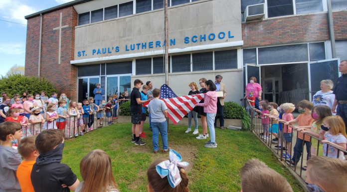 St. Paul’s Lutheran School receives flag flown over U.S. Capitol