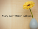 Obituary: Mary Lee “Mimi” Williams