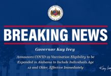 Governor Ivey Announces COVID-19 Vaccination Eligibility to be Expanded in Alabama to Include Individuals Age 12 and Older, Effective Immediately