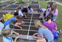 Math class heads to the garden at West Elementary