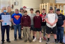 CATA students sign stowage locker panel for NASA’s International Space Station