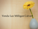 Obituary: Vonda Lee Milligan Calvert