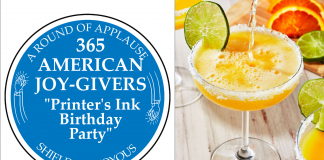 365 AMERICAN JOY-GIVERS for 2021: The Printer’s Ink Birthday Party
