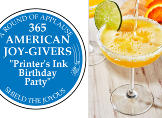 365 AMERICAN JOY-GIVERS for 2021: The Printer’s Ink Birthday Party