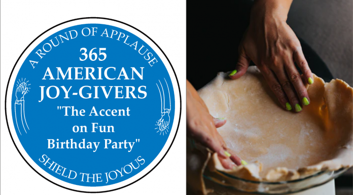 365 AMERICAN JOY-GIVERS for 2021: The Accent on Fun Birthday Party