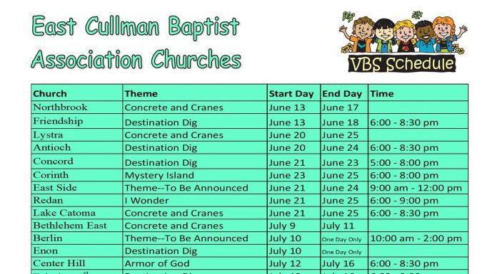 Churches countywide back in action with 2021 Vacation Bible Schools