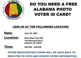 Free photo voter ID cards available in Cullman and Winston Counties on Wednesday