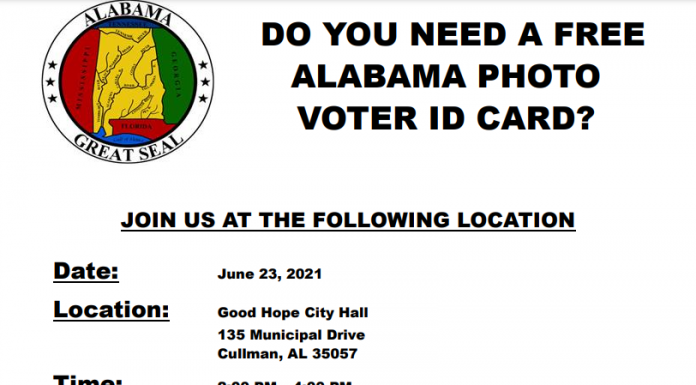Free photo voter ID cards available in Cullman and Winston Counties on Wednesday