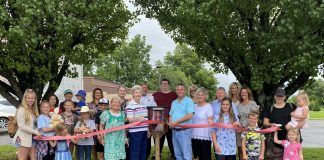 Little Free Public Library ribbon cutting in Hanceville