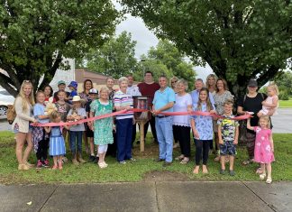Little Free Public Library ribbon cutting in Hanceville