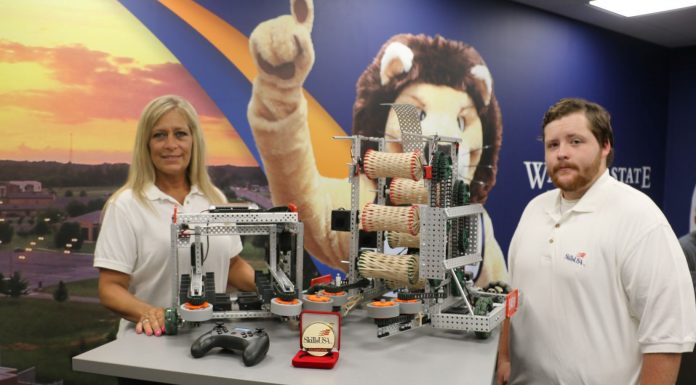 Wallace State’s Sara Eskew, Zach Hudson win SkillsUSA National gold medals in Mobile Robotic Technology; CSI team wins silver