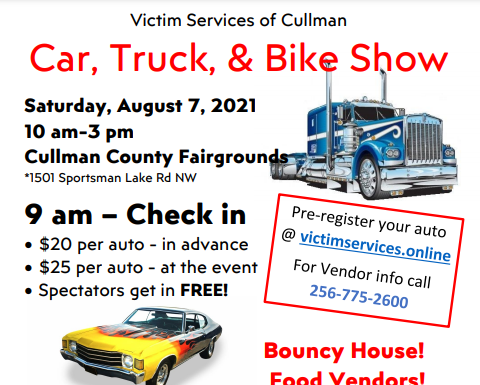 Victim Services of Cullman to host car, truck and bike show