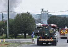 Building in flames at Tyson/River Valley Ingredients plant near Hanceville