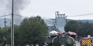 Building in flames at Tyson/River Valley Ingredients plant near Hanceville