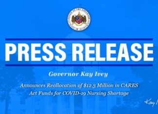 Governor Ivey Announces reallocation of $12.3 million in CARES Act funds for COVID-19 nursing shortage