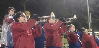 Vinemont Eagle Marching Band takes crowd on a trip through the heyday of MTV