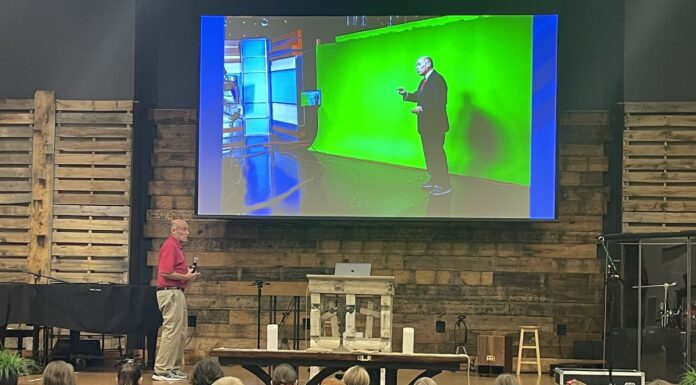 James Spann visits East Elementary sixth graders on Monday