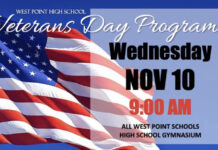 West Point High School Veteran’s Day program set for Nov. 10