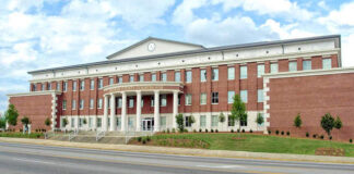 Cullman County District Attorney Wilson Blaylock and Sheriff Matt Gentry announce the arrests of two individuals for the theft of public funds from the town of Garden City