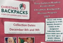 East Cullman Baptist Association collecting backpacks for Christmas donation event Dec. 8-9