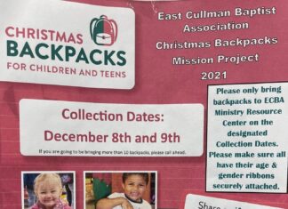 East Cullman Baptist Association collecting backpacks for Christmas donation event Dec. 8-9