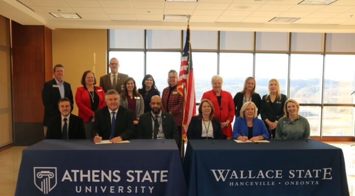 Wallace State signs articulation agreement with Athens State for Advanced Manufacturing Management, Logistics & Supply Chain Management degrees