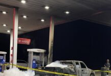 Fire at Colony Exxon, pedestrian killed in relation