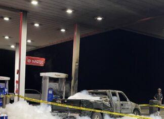Fire at Colony Exxon, pedestrian killed in relation