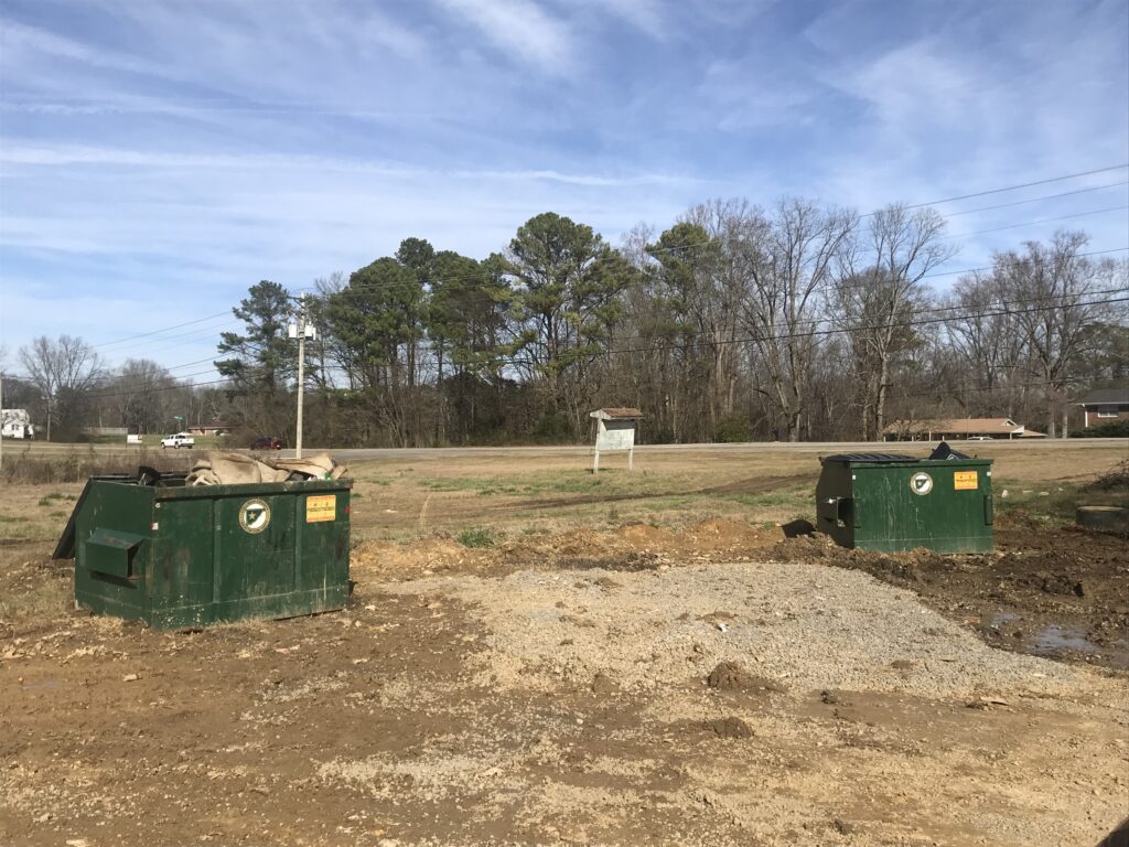 South Vinemont trailer park dumpster overflow causing litter problem