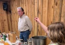 President of the Cullman Beekeeping Association teaches candle making class at the Agriplex