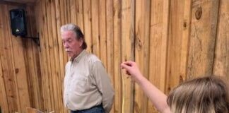 President of the Cullman Beekeeping Association teaches candle making class at the Agriplex