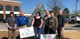 CATA students present Pyramid of Plastic project at the Cullman County Courthouse