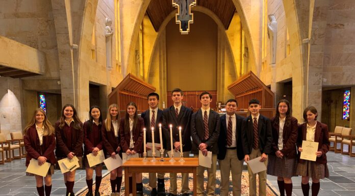 Honor Society Induction held at St. Bernard