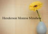Obituary: Henderson Monroe Minshew