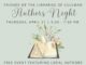 Friends of the Library to host Author’s Night on April 21