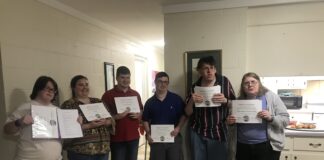 Flourish of Cullman participants celebrate graduation from eight-week cooking class with Party Night