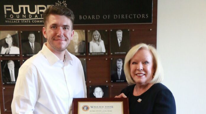 Wallace State student Justin Self named Federal Work Study of the Year