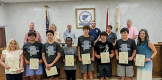 Hanceville City Council honors Math Team and announces kiddie pool to open this summer