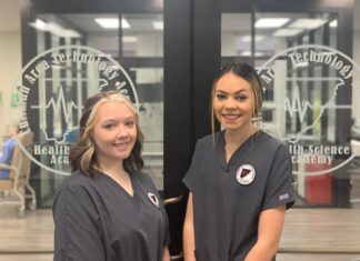 CATA Health Science seniors Riley Daugherty and Briece Buxton obtain Nurse Aide Certification