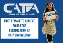 Kursten Putman becomes first female student to achieved Solid Edge Certification at CATA