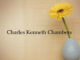 Obituary: Charles Kenneth Chambers