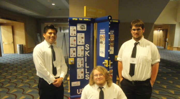 CATA Carpentry students win Chapter Display competition at SkillsUSA State Championship